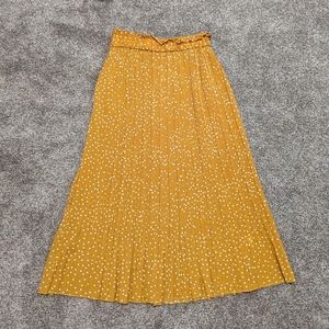 Long Yellow Skirt with Polka Dots | Small